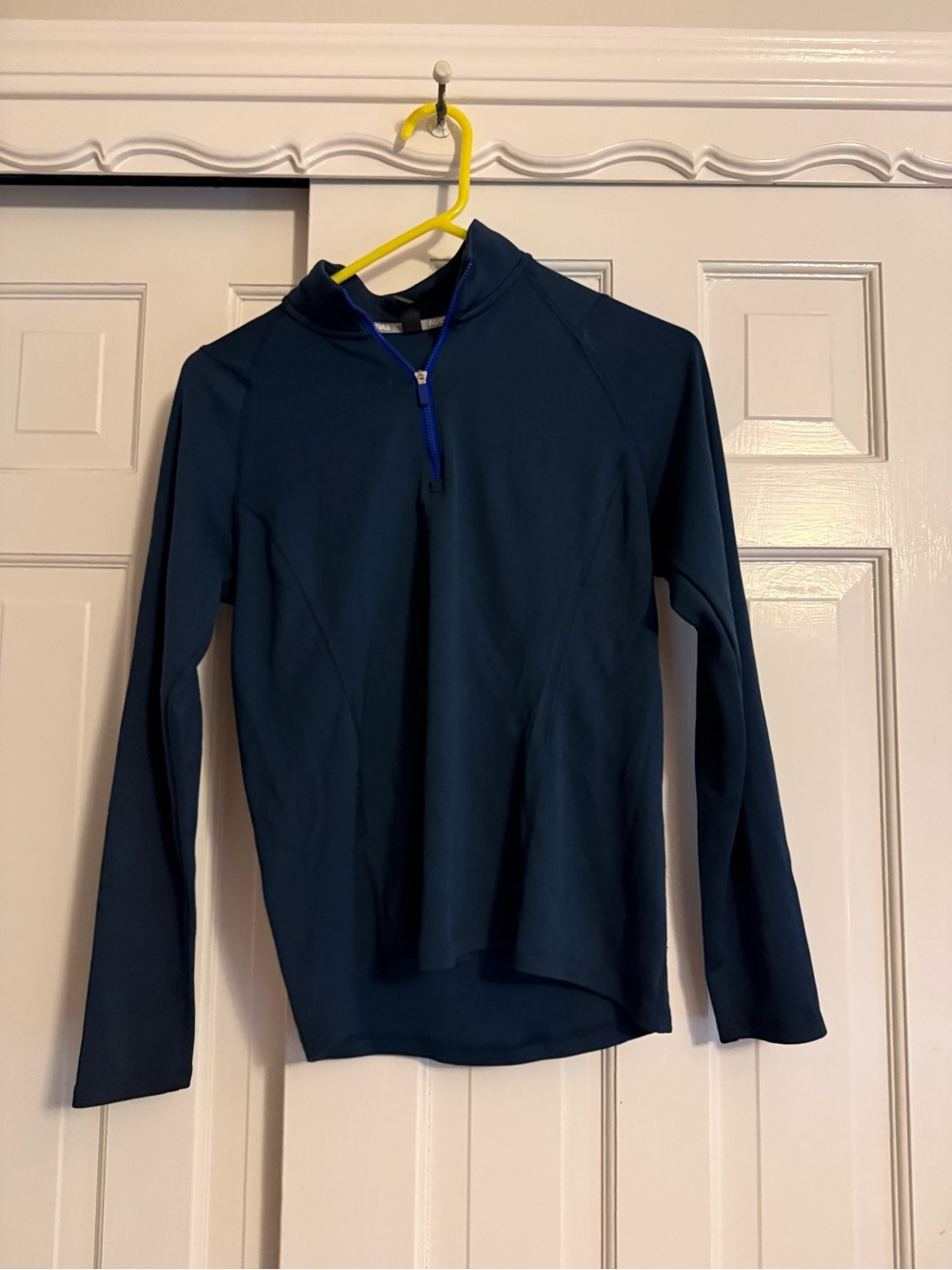 adidas Navy and Royal Blue Quarter-Zip Golf Top